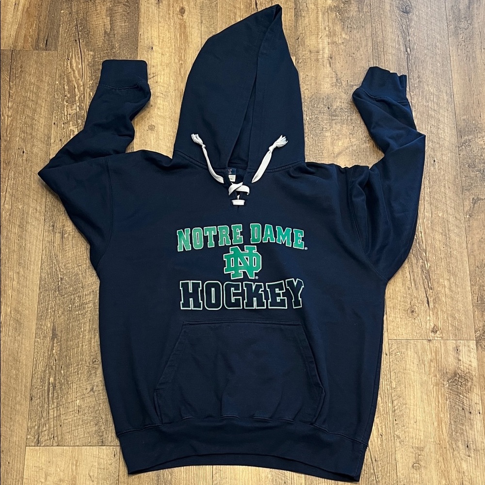 MV Sport Navy Notre Dame Hockey Hoodie - Size XL - EUC